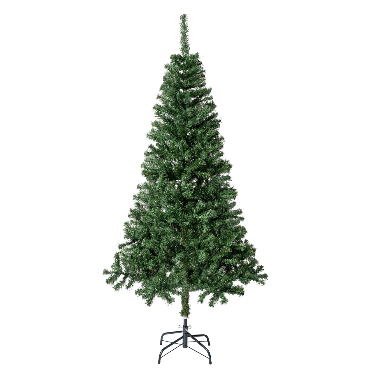 National Tree Company Artificial Slim Christmas Tree, Linden Spruce, Green, Unlit, Includes Stand, 6 Feet.